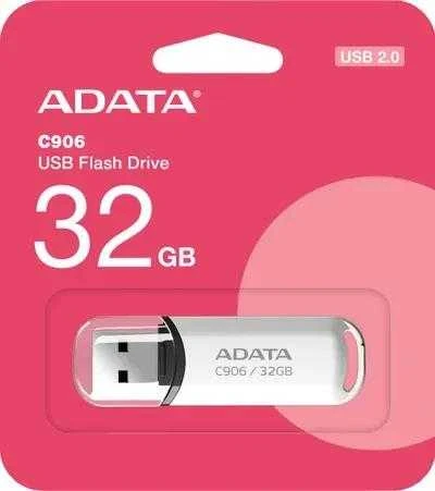 Adata USB atmintinė C906 32GB USB2.0, balta