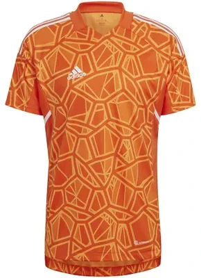 Vyriški marškinėliai adidas Condivo 22 Goalkeeper Jersey Short Sleeve oranžinė HB1621 (S)