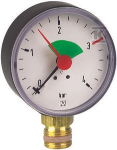 Afriso HZ63 VERTIKALUS MANOMETRAS 3/8" 0-4BAR