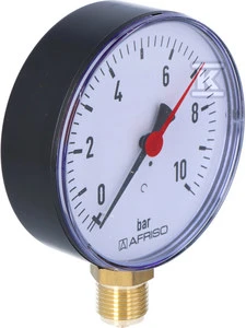 Afriso šildymo manometras RF 100 Ø=100mm 0-10bar 1/2'' 1.6 klasė - 63614