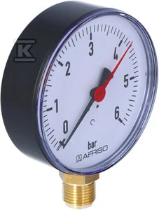 Afriso šildymo manometras RF 100 Ø=100mm 0-6bar 1/2'' 1.6 klasė - 63613