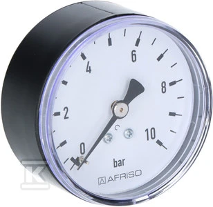 Afriso Šildymo manometras RF 63 AX fi 63mm 0-10 bar 1/4'' kirvio klasė 2,5 63 539