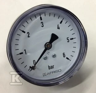 Afriso Manometr grzewczy RF 63 AX Ø=63mm 0-6bar 1/2'' Kl. 2,5 - 63538