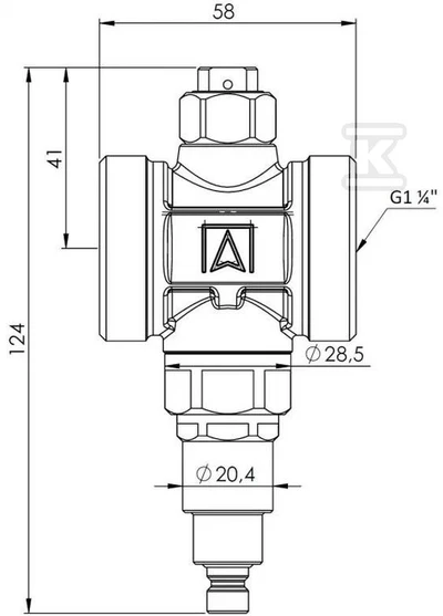 Afriso Anti- užšaldymo vožtuvas Afriso 1730000 AAV 300 G1 1 / 4 "PN10 Kvs 70 m3 / h