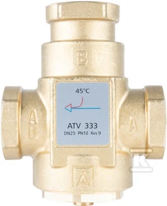 Afriso temperatūros vožtuvas ATV 333, DN25, Rp1'', kvs 9, 45°C