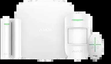Ajax StarterKit Baltas Pradedančiųjų rinkinys: hub+pir+kontaktron+pilot