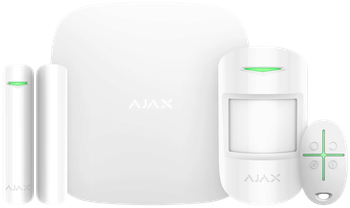 Ajax StarterKit Baltas Pradedančiųjų rinkinys: hub+pir+kontaktron+pilot