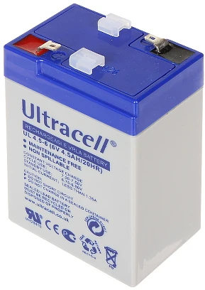 Ultracell 6V 4.5Ah akumuliatorius su gnybtais