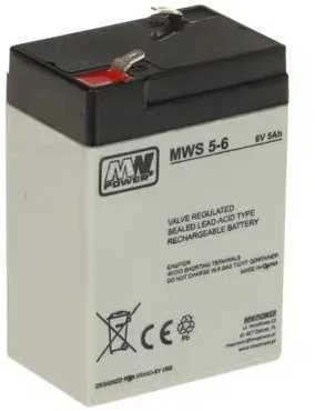 Milly Mally Mw Power MWPower MWS 6V 5Ah F1(187) AGM akumuliatorius, 5 metai
