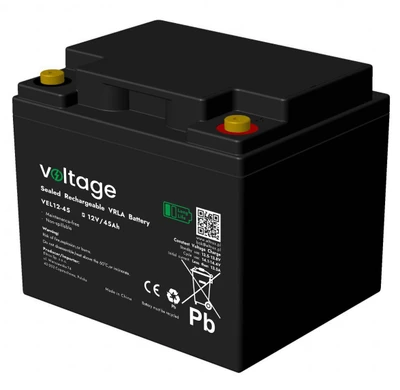 voltage AGM įtampa, ilgaamžė 12 V 45 Ah VEL12-45 (tarnavimo laikas 15 metų)