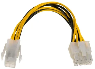AKYGA Adapteris su kablem AK-CA-10 P4 4 pin m / P8 8 pin f P4+4 15cm