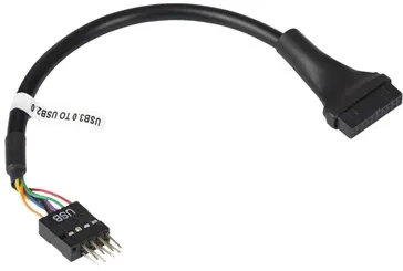 AKYGA Adapteris su kablem AK-CA-75 USB 9 pin m / USB 19 pin f 20cm