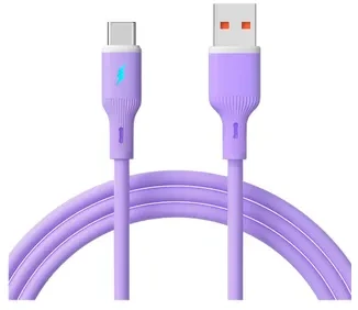 USB laidas Akyga USB-C - USB-A 1 m Violetinis (AK-USB-65)