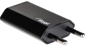AKYGA Įkroviklis jungiama į tinklą AK-CH-03BK 5W USB-A 5V / 1A juoda