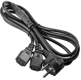 Akyga AK-PC-04A CCA CEE 7/7 / 2x IEC C13 skirstytuvas 1,8 m