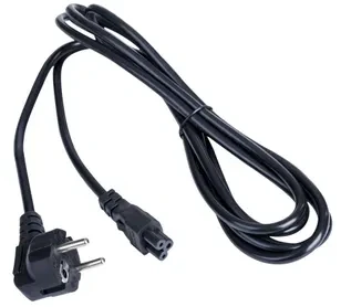 IEC C5/IEC C7 maitinimo laidas su dobilo lapo formos išvestimi - 3 m juodas - Akyga AK-NB-10A