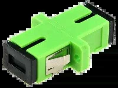 Žalias SC/APC simplex šviesolaidinis adapteris