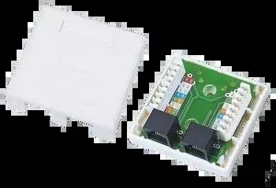 Tinklo Jungtis - Alantec GN011 Cat6 2-Port Balta