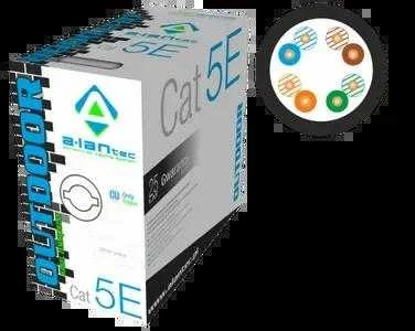 Alantec Tinklo Kabelis - A-LAN Cat5e, Juodas 305 m