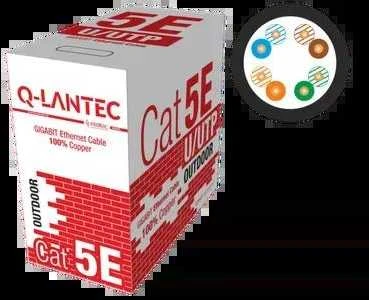 Tinklo Kabelis - Q-LANTEC KIU5OUTS305Q Cat5e 305 m Juodas