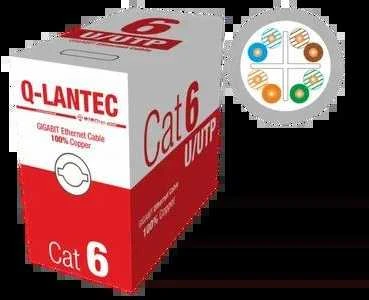 Q Lantec Tinklo kabelis - A-LAN KIU6PVC305Q Cat6 U/UTP 305 m Pilkas