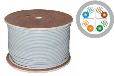 Alantec Kabelis U/UTP kat.6 PVC Eca 4x2x24AWG 500m 25 lat gwarancji, badanie jakości laboratorium (KIU6PVC500)
