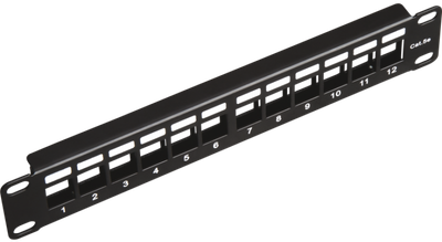 Alantec PK038 10 colių modulinė komutacinė panelė, 12 prievadų, 1U