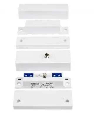 Alarmtech Polska MC 440 SU RESISTU. 2X1K OHM magnetinis nendrinis jungiklis, paviršius su įmontuotais rezistoriais, NC Alarmtech