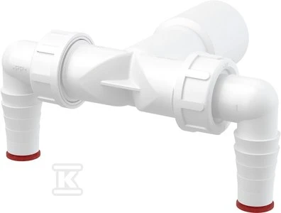 Alca plast ALCADRAIN Dviguba alkūnė DN40/32 / 17-23 su atbuliniu vožtuvu - P155Z