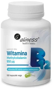 Aliness Vitamino B12 metilkobalamino 950 µg maisto papildas 100 kapsulių