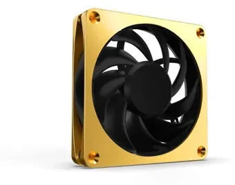 Alphacool Apex Stealth Metall Power korpuso ventiliatorius 120 mm, 3.000 U/min – auksinis