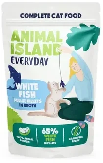 ANIMAL ISLAND Everyday Baltas fish pulled fillets in broth - wet cat food - 85g