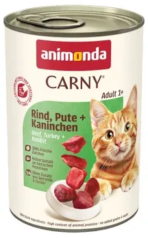 Animoda Drėgnas Kačių Maistas - Animonda Carny Jautiena, Kalakutiena, Triušis 400g