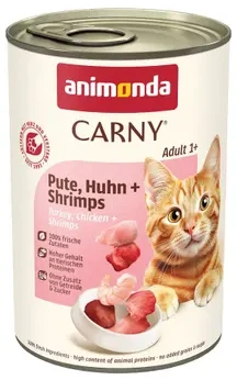 Animoda Drėgnas Kačių Maistas - Animonda Carny Su Kalakutiena, Vištiena Ir Krevetėmis 400g