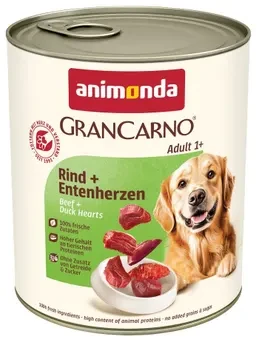 Animoda Animonda Grancarno adult 800g suaugusių šunų konservai su jautiena ir ančių širdelėmis MR