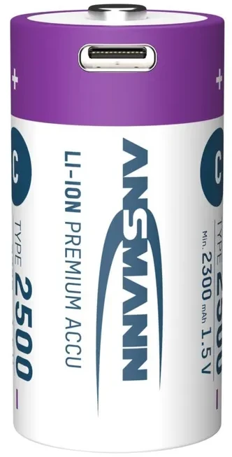 Ansmann ANSMANN 1313-0004 Li-Ion rechargeable batteries Baby C type 2500 (min. 2300 mAh) 2-pack box