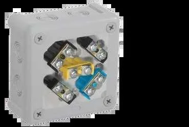 Ant paviršiaus montuojama dėžutė su gnybtais, 12 įvadų VIPLAST VP-41 GRAY IP55 98x98x42mm 041-53