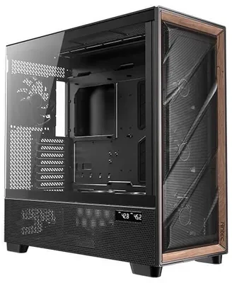 „Antec Flux Pro Noctua Edition“, bokšto tipo korpusas – stiklas/medis, įskaitant NA-FH1 ventiliatoriaus šakotuvą