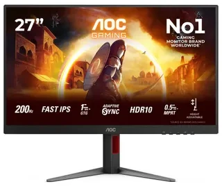 Žaidimų monitorius AOC 27G4HA | 27 colių/  Fast IPS | FHD | 16:9 | 200 Hz | 0.5 ms | 1920 x 1080 pikselių | 300 cd/m² | HDMI jungtys quantity 2