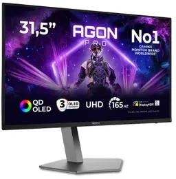 Monitorius AOC AGON PRO AG326UD, 31.5", QD OLED, 4K UHD, 165 Hz, HDR 400 TrueBlack, 0,03 ms