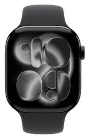 Išmanusis laikrodis Apple Watch series 11 gps + cellular koperta 46 mm su aliuminio w kolorze onyksu, dirželis sportowy (juodos spalvos) - dydis m/l