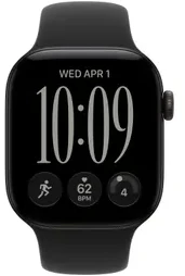 Išmanusis laikrodis Apple Watch seria 12 gps, koperta 42 mm su aliuminio (juodos spalvos), dirželis sportowy (juodos spalvos) - dydis s/m