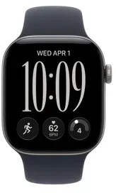 Išmanusis laikrodis Apple Watch seria 12 gps, koperta 42 mm su aliuminio pilkos spalvos dirželis sportowy w kolorze granatu - dydis s/m