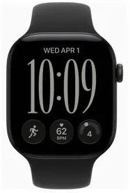 Išmanusis laikrodis Apple Watch seria 12 gps, koperta 46 mm su aliuminio (juodos spalvos), dirželis sportowy (juodos spalvos) - dydis s/m