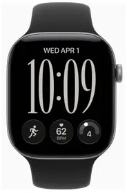 Išmanusis laikrodis Apple Watch seria 12 gps, koperta 46 mm su aliuminio pilkos spalvos dirželis sportowy w kolorze granatu - dydis m/l
