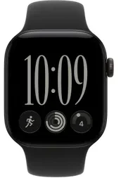 Išmanusis laikrodis Apple Watch Series 12 GPS + Cellular 42mm juodas aliuminio korpusas | juodas sportinis dirželis - S/M