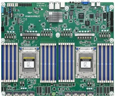 ASRock ASRock pagrindinė plokštė ROME2D32GM-2T Proprietary Dvigubas SP3 lizdas