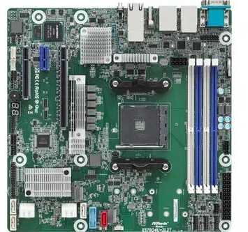 Asrock X570D4U-2L2T/BCM pagrindinė plokštė AMD X570 AM4 lizdas „micro ATX“