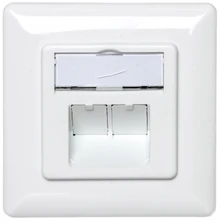 Assmann Electronic DIGITUS CAT 5e sieninis lizdas ekranuotas 2x RJ45 8P8C LSA spalvos grynas baltas paviršinis montavimas