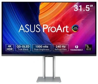 ASUS ProArt OLED PA32UCDM kompiuterio monitorius 80 cm (31,5") 3840 x 2160 px 4K Ultra HD QD-OLED Sidabrinis